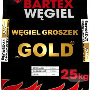 Węgiel groszek BARTEX Gold 27-29 MJ worki 25kg, cena za 1t